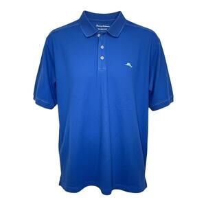 Tommy Bahama IslandZone Supima Blue Polo Shirt Large